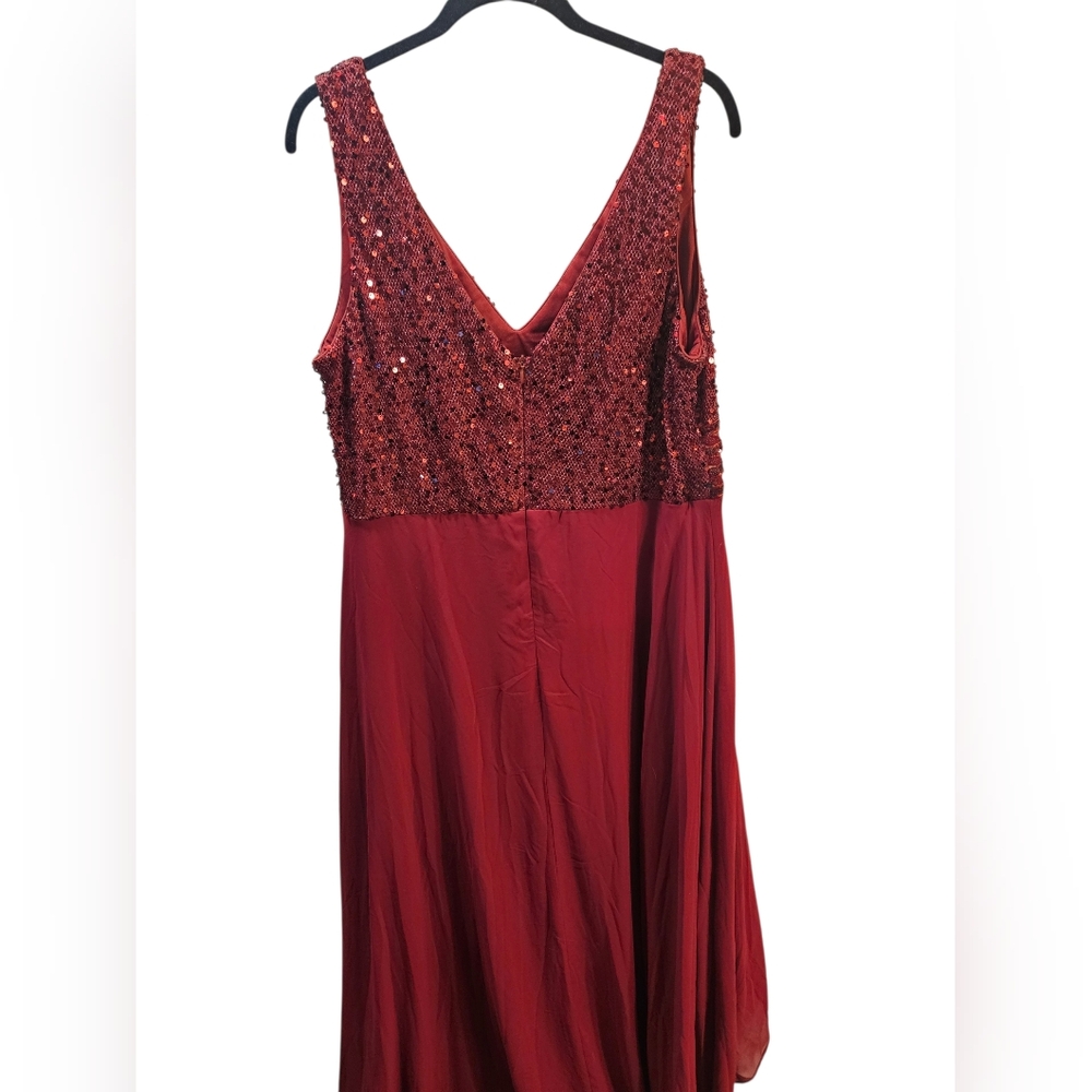Burgundy Sequin Dress - Picture 2 of 4